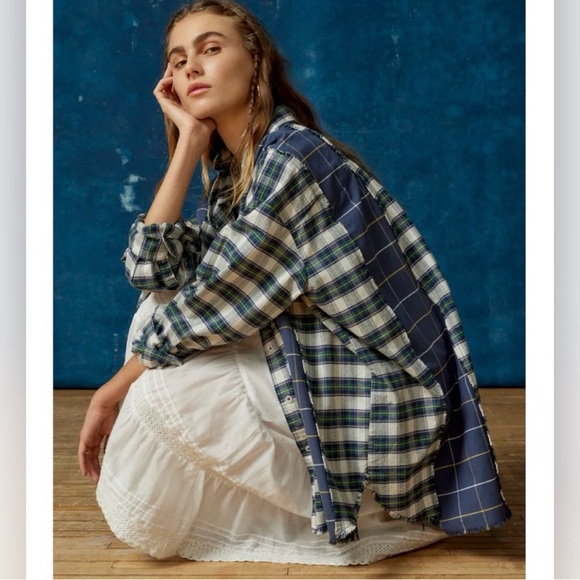 BDG Tops - URBAN OUTFITTERS BDG: Spliced Dad Button-Down Shirt. NWT